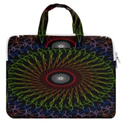 Digital Handdraw Floral Macbook Pro Double Pocket Laptop Bag by Sparkle