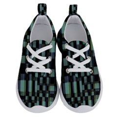 Dark Geometric Pattern Design Running Shoes by dflcprintsclothing