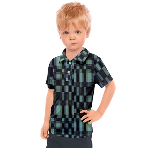 Dark Geometric Pattern Design Kids  Polo Tee by dflcprintsclothing