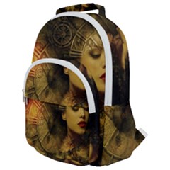 Surreal Steampunk Queen From Fonebook Rounded Multi Pocket Backpack by 2853937