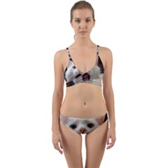 Wow Kitty Cat From Fonebook Wrap Around Bikini Set by 2853937