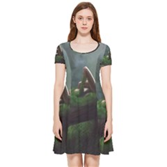 Wooden Child Resting On A Tree From Fonebook Inside Out Cap Sleeve Dress by 2853937