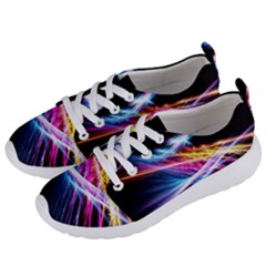 Colorful Neon Light Rays, Rainbow Colors Graphic Art Women s Lightweight Sports Shoes by picsaspassion