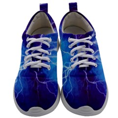 Blue Thunder Lightning At Night, Graphic Art Mens Athletic Shoes by picsaspassion