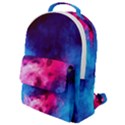 Colorful Pink and Blue Disco smoke - mist, digital art Flap Pocket Backpack (Small) View1