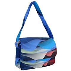 Flower Background Blue Design Courier Bag by Dutashop