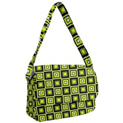 Green Pattern Square Squares Courier Bag by Dutashop