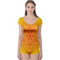 Fractal Yellow Orange Boyleg Leotard  View1