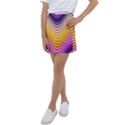 Wave Line Waveform Sound Orange Kids  Tennis Skirt View1