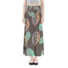 Leaf Brown Full Length Maxi Skirt by Dutashop