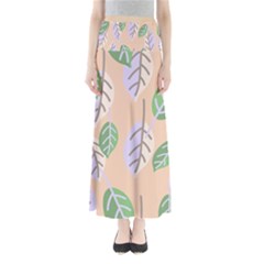 Leaf Pink Full Length Maxi Skirt by Dutashop