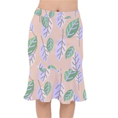 Leaf Pink Short Mermaid Skirt by Dutashop