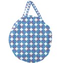 Geometric Dots Pattern Giant Round Zipper Tote View1