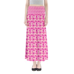 Heart Pink Full Length Maxi Skirt by Dutashop