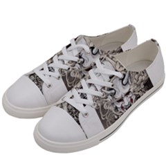 Samurai Oni Mask Women s Low Top Canvas Sneakers by Saga96