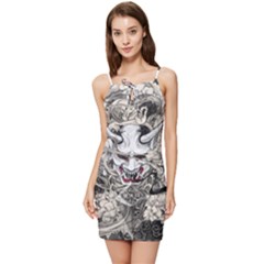 Samurai Oni Mask Summer Tie Front Dress by Saga96