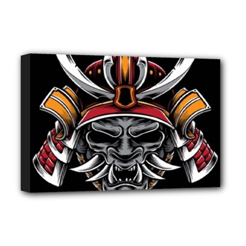 Samurai Oni Mask Deluxe Canvas 18  X 12  (stretched) by Saga96