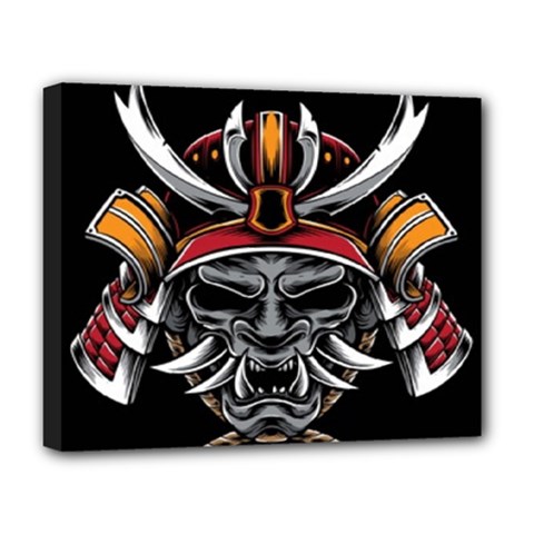 Samurai Oni Mask Deluxe Canvas 20  X 16  (stretched) by Saga96