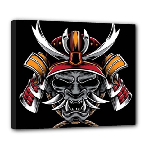 Samurai Oni Mask Deluxe Canvas 24  X 20  (stretched) by Saga96