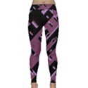 Dark Geometric Shapes Print Pattern Classic Yoga Leggings View1