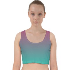 Teal Sangria Velvet Racer Back Crop Top by SpangleCustomWear