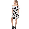 Spots Off Shoulder Chiffon Dress View2