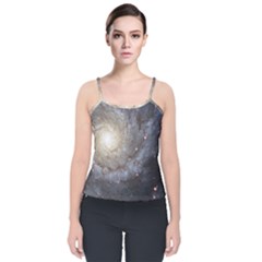 Spiral Galaxy Velvet Spaghetti Strap Top by ExtraAwesomeSauce