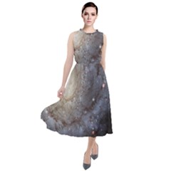 Spiral Galaxy Round Neck Boho Dress by ExtraAwesomeSauce