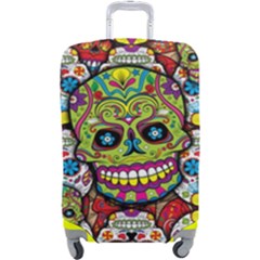 Sugar Skulls Luggage Cover (large) by ExtraAwesomeSauce