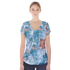 Retro Girls Short Sleeve Front Detail Top by ExtraAwesomeSauce