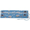 Cute Cat Pattern Roll Up Canvas Pencil Holder (L) View2