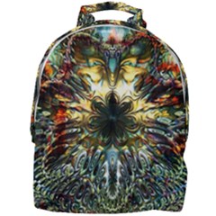 Multicolor Floral Art Copper Patina  Mini Full Print Backpack by CrypticFragmentsDesign