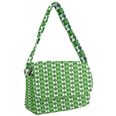 Clover Leaf Shamrock St Patricks Day Courier Bag by Dutashop