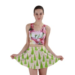 Christmas Green Tree Mini Skirt by Dutashop