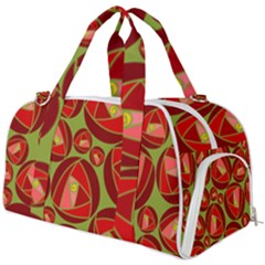 Abstract Rose Garden Red Burner Gym Duffel Bag by Dutashop