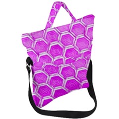 Hexagon Windows Fold Over Handle Tote Bag by essentialimage365