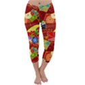 Floral Abstract Capri Winter Leggings  View1