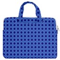 Basket Weave Basket Pattern Blue MacBook Pro Double Pocket Laptop Bag View1