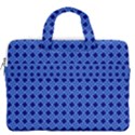 Basket Weave Basket Pattern Blue MacBook Pro Double Pocket Laptop Bag View2