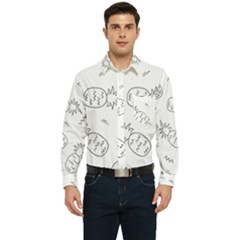 Pineapples Doodles Men s Long Sleeve Pocket Shirt  by goljakoff