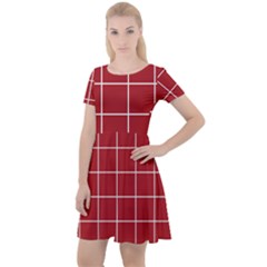 Red Buffalo Plaid Cap Sleeve Velour Dress  by goljakoff