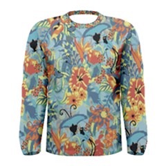 Flowers And Butterfly Men s Long Sleeve Tee by goljakoff