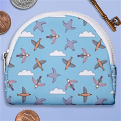 Birds In The Sky Horseshoe Style Canvas Pouch by SychEva