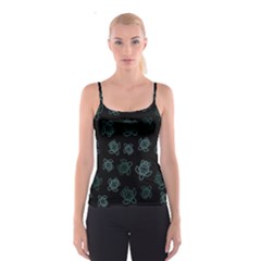 Blue Turtles On Black Spaghetti Strap Top by contemporary