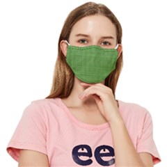 Green Knitted Pattern Fitted Cloth Face Mask (adult) by goljakoff