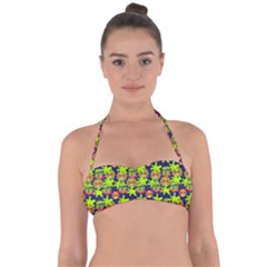 Smiley Background Smiley Grunge Halter Bandeau Bikini Top by Dutashop