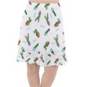 cacti in pots Fishtail Chiffon Skirt View1