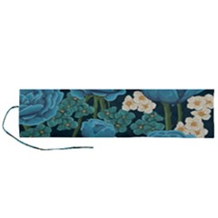 Blue Flowers Roll Up Canvas Pencil Holder (l) by goljakoff