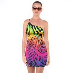 Abstract Jungle One Soulder Bodycon Dress by icarusismartdesigns