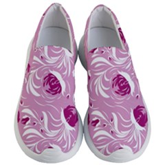 Folk Floral Pattern  Flowers Print  Women s Lightweight Slip Ons by Eskimos